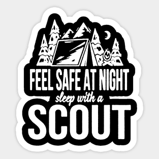 feel safe with a scout Sticker